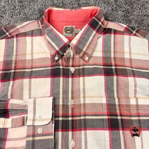 CINCH Men's Western Rodeo Cowboy Pink Plaid Button Down Long Sleeve Size XLarge